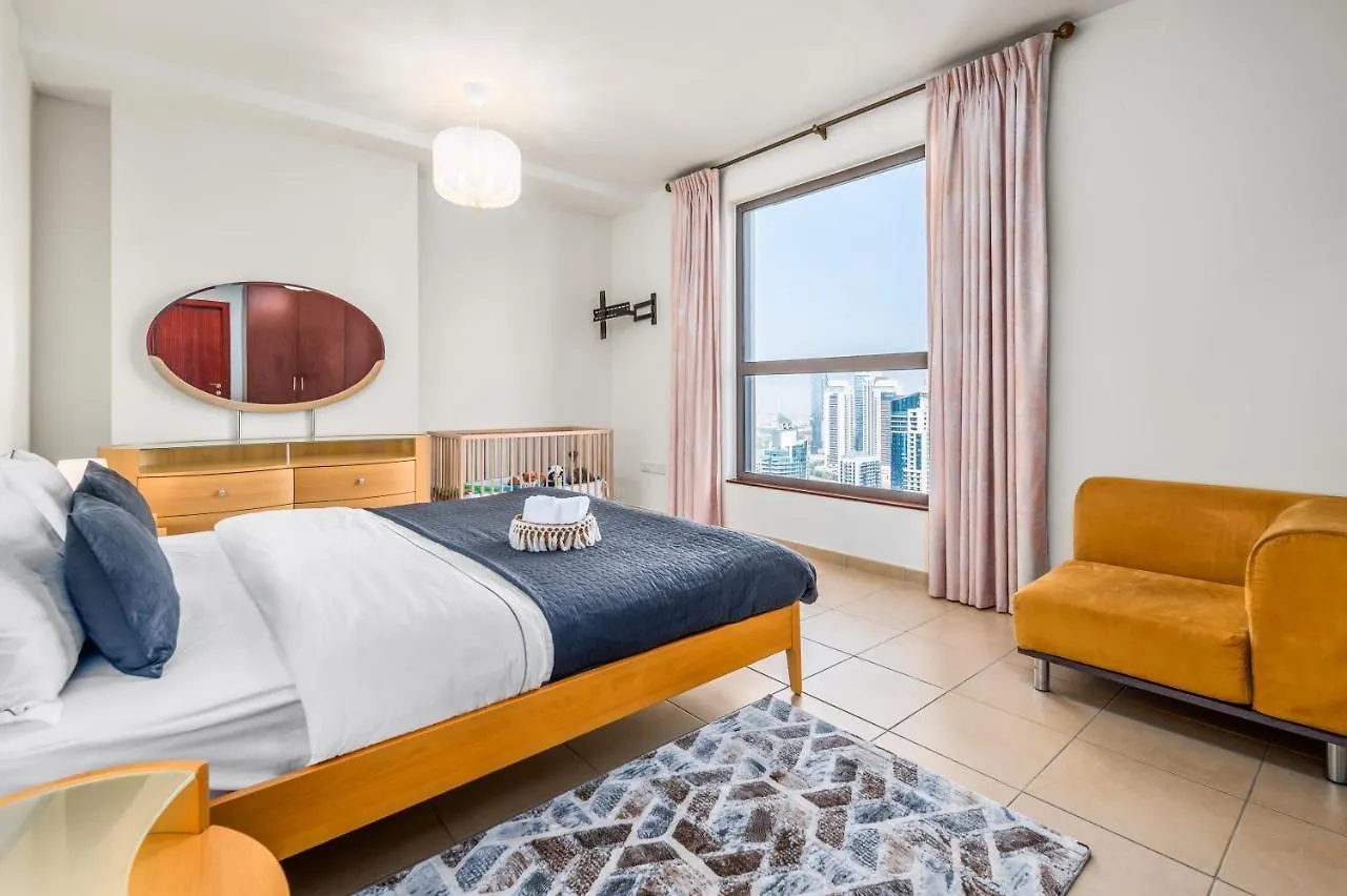 公寓 Lovely 2-Bed Condo In Jbr - 5 Mins From Beach - Palm View! 迪拜